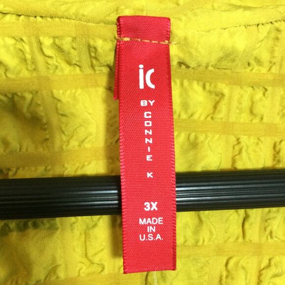 IC by Connie K Crinkle Asymmetric Shawl Mustard Yellow 3XL - Picture 6 of 9